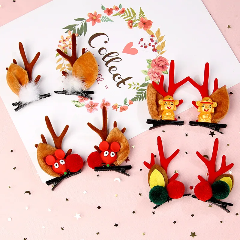 Cute Antler Hair Christmas Clips for Girls Children Gift Christmas Antler Hairpin Barrette Hair Grooming Accessories
Cute Antler Hair Christmas Clips for Girls Children Gift Christmas Antler Hairpin Barrette Hair Grooming Accessories