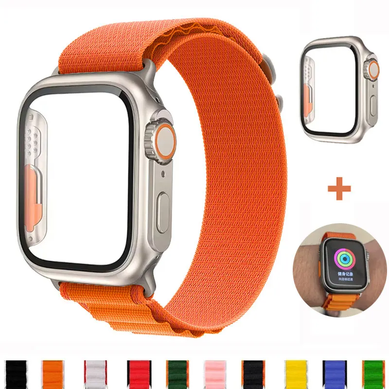 Glass+Case+Strap For Apple Watch Band 45mm 49mm 44mm 41mm 40mm Upgrade To Ultra Case iWatch Serises 4 5 6 7 SE Alpine loop Strap
Glass+Case+Strap For Apple Watch Band 45mm 49mm 44mm 41mm 40mm Upgrade To Ultra Case iWatch Serises 4 5 6 7 SE Alpine loop Strap