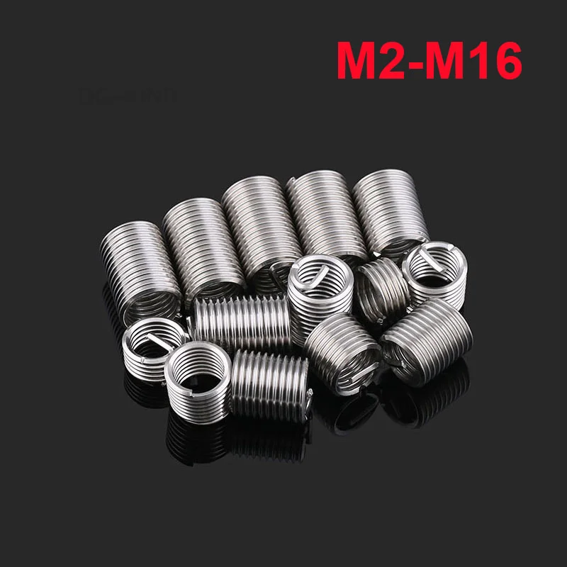 304 stainless steel thread insert sleeve screw bushing coiled wire self threading repair tools M2-M16
304 stainless steel thread insert sleeve screw bushing coiled wire self threading repair tools M2-M16