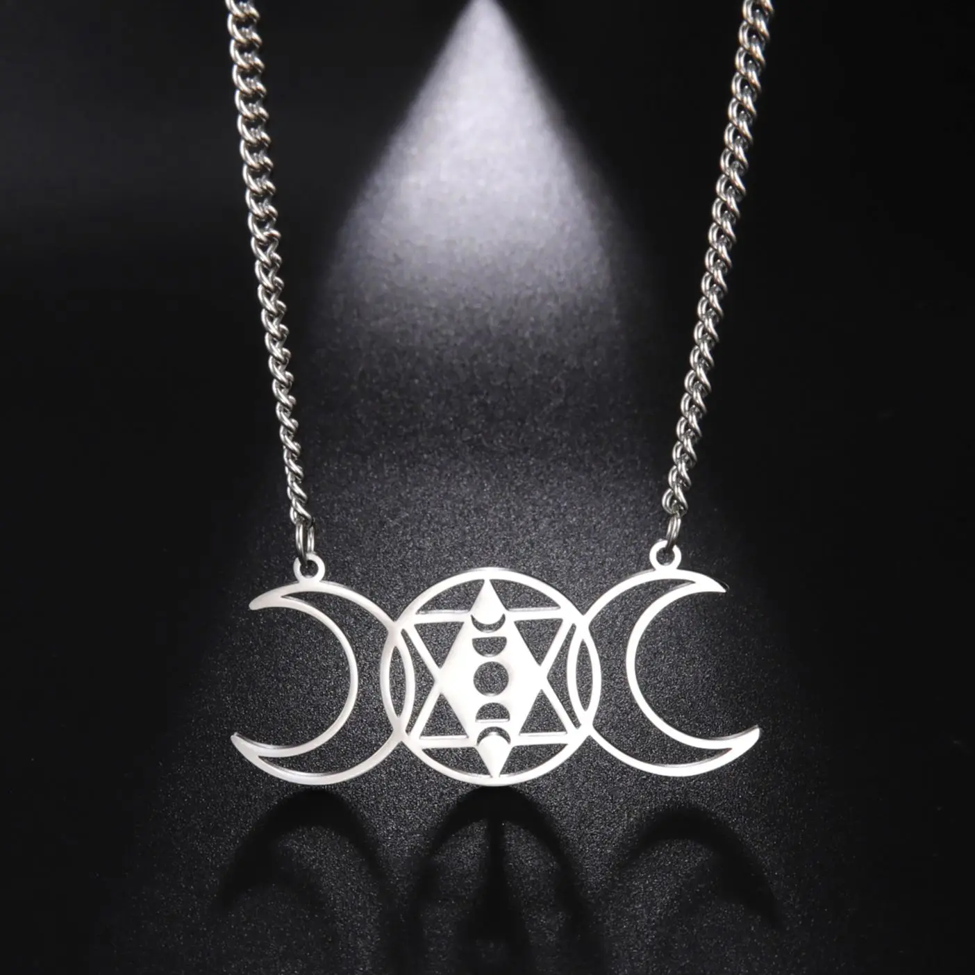 Myshape Goddess Symbol Pendant Necklaces for Men Women Moon Lunar Eclipse Star of David Stainless Steel Necklace Vintage Jewelry
Myshape Goddess Symbol Pendant Necklaces for Men Women Moon Lunar Eclipse Star of David Stainless Steel Necklace Vintage Jewelry