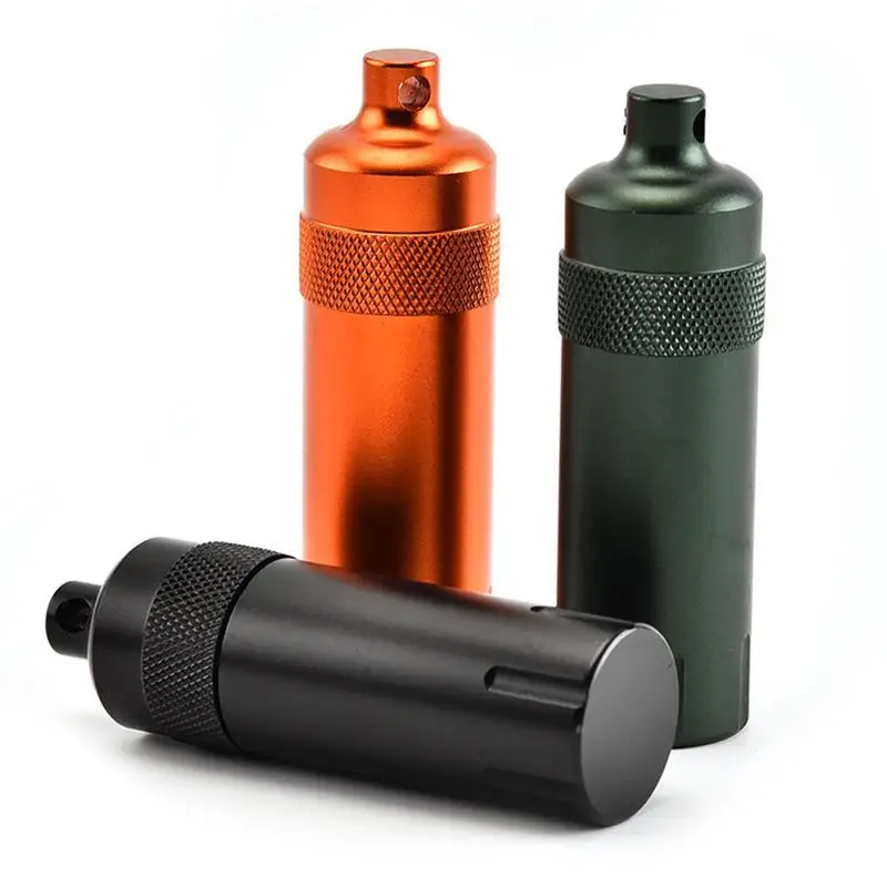 Aluminum Alloy Airtight Pill Container Bottle Portable Outdoor EDCs Single Chamber Capsule Holder Waterproof Keys Medicine Case
Aluminum Alloy Airtight Pill Container Bottle Portable Outdoor EDCs Single Chamber Capsule Holder Waterproof Keys Medicine Case