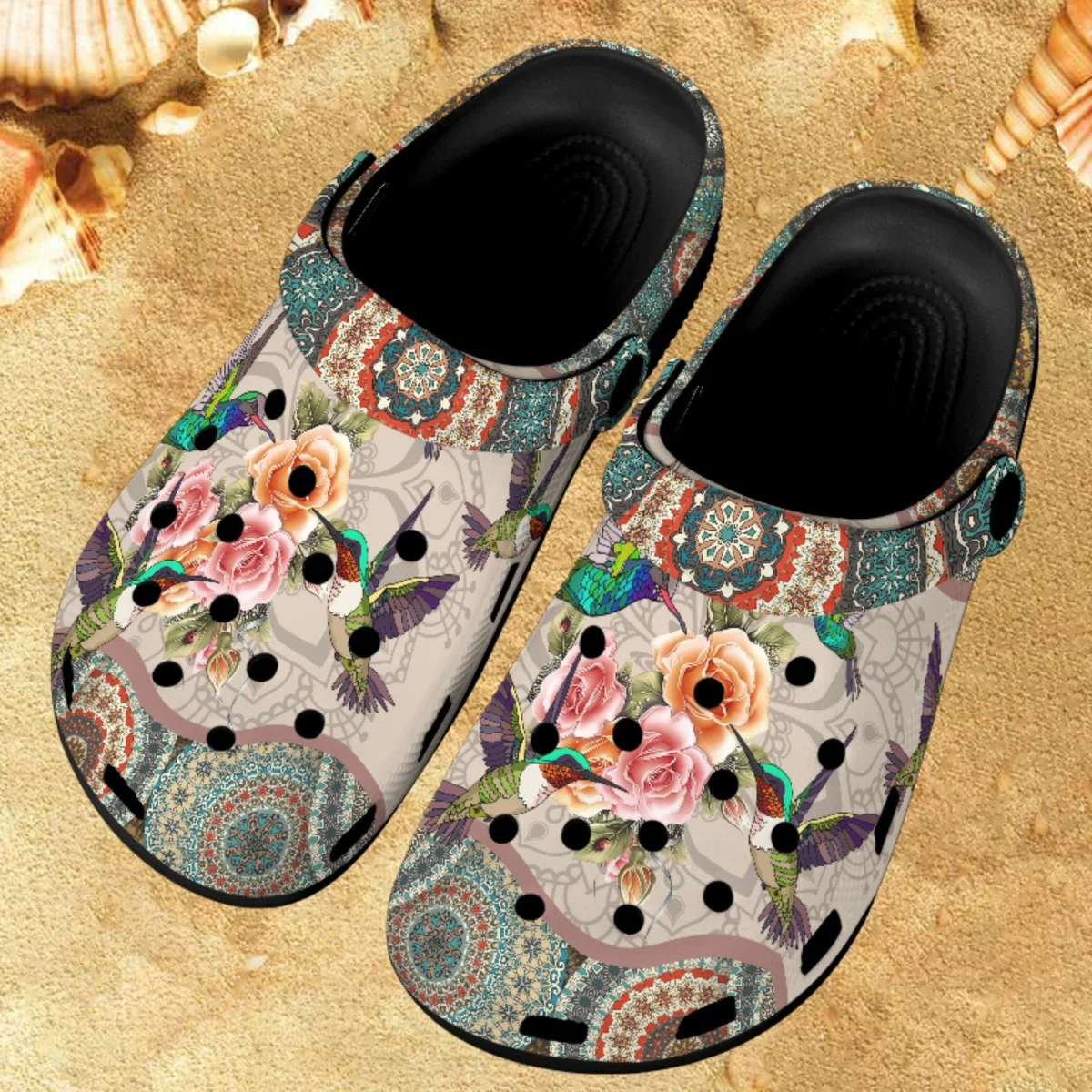 Boho Style Summer Sandals for Women Hummingbird Floral Design Breathable Anti-slip Adults Home Slippers Casual Beach Slides 2023
Boho Style Summer Sandals for Women Hummingbird Floral Design Breathable Anti-slip Adults Home Slippers Casual Beach Slides 2023