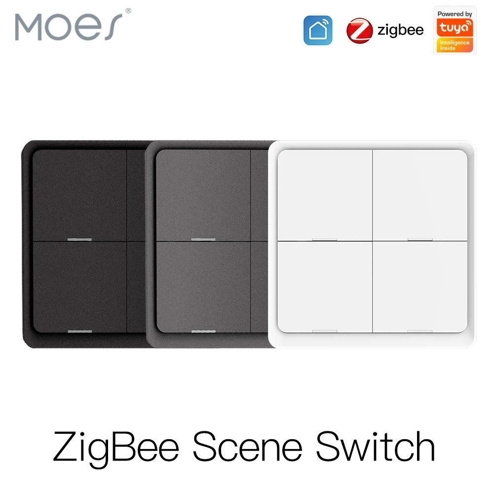 Кнопочный контроллер на 4 клавиши, беспроводной переключатель ZigBee с питанием от аккумулятора, 12 режимов работы, для устройств Tuya
Кнопочный контроллер на 4 клавиши, беспроводной переключатель ZigBee с питанием от аккумулятора, 12 режимов работы, для устройств Tuya