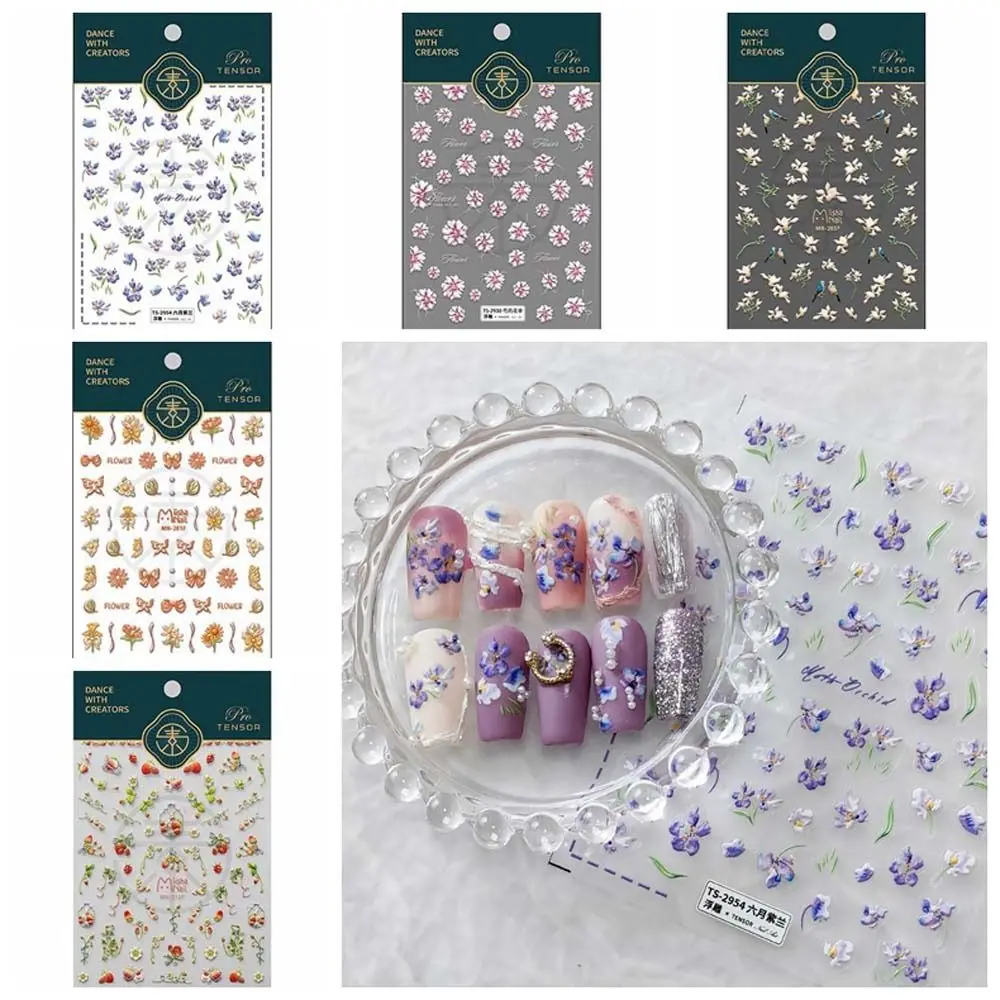 5D Flower Petal Embossed Nail Stickers Bowknot Butterfly Colorful French Tip Strawberry Decoration Decals 
5D Flower Petal Embossed Nail Stickers Bowknot Butterfly Colorful French Tip Strawberry Decoration Decals