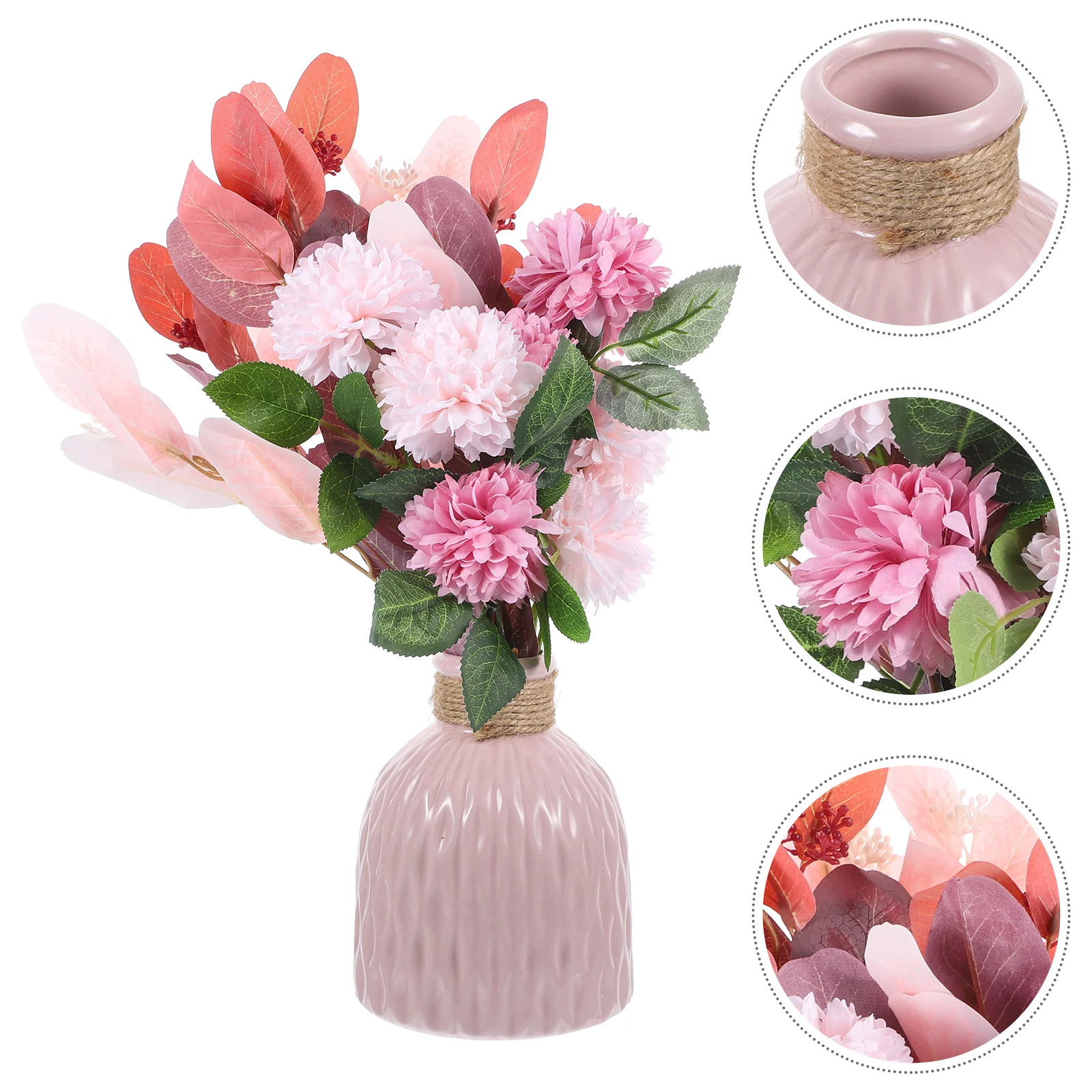 1 Set Artificial Flower Real Touch Fake Flower with Ceramic Vase Artificial Hydrangea Bouquet
1 Set Artificial Flower Real Touch Fake Flower with Ceramic Vase Artificial Hydrangea Bouquet