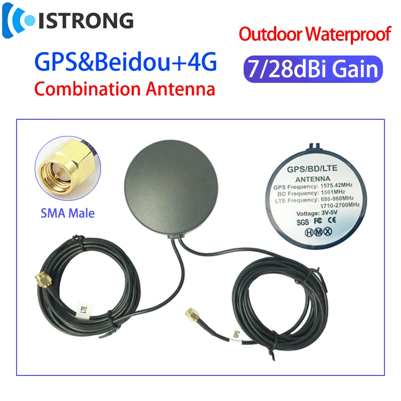 GPS&BD+4G Combined Antenna Booster Outdoor Waterproof 2-in-1 Dual Band Car Antenna 7/28dBi Satellite Position Signal Amplifier
GPS&BD+4G Combined Antenna Booster Outdoor Waterproof 2-in-1 Dual Band Car Antenna 7/28dBi Satellite Position Signal Amplifier