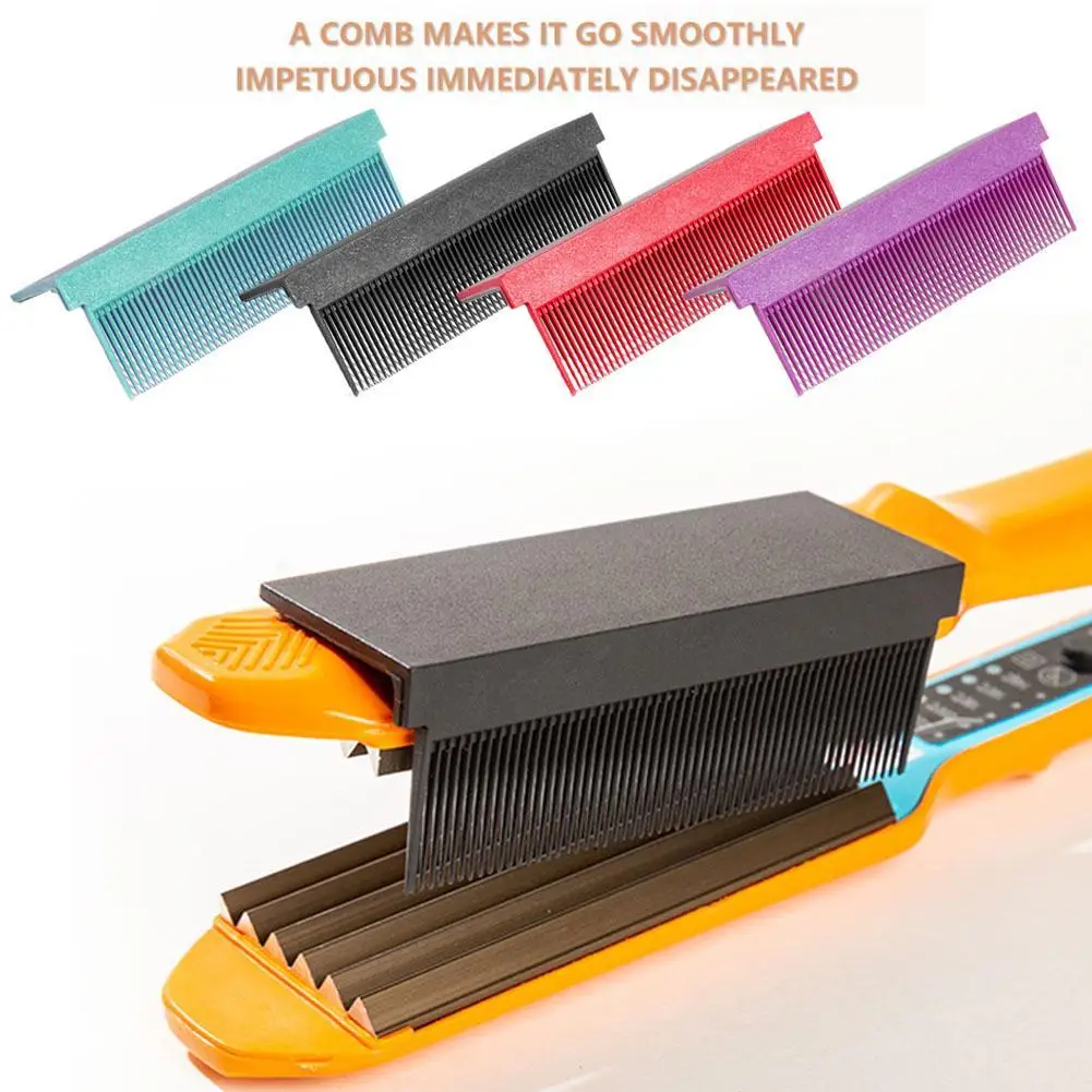 

V Type Hair Straightener Comb Accessory Hairdressing Brush Barber Hair Styling Clip Tool Carbon Fiber Comb For Electric Splint
