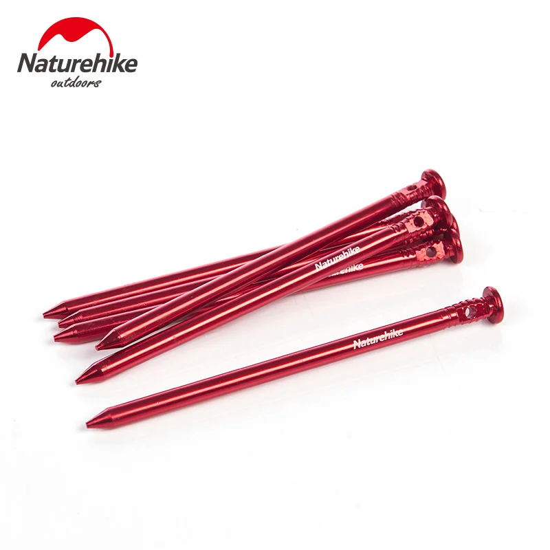 Naturehike Tent Pegs 6pcs/Lot Outdoor Beach Cylindrical flat head 7001 Aluminium Alloy Tent fixed Nails
Naturehike Tent Pegs 6pcs/Lot Outdoor Beach Cylindrical flat head 7001 Aluminium Alloy Tent fixed Nails