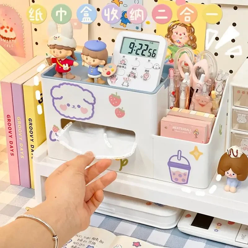 Multifunctional Tissue Box Desktop Organizer Bedroom Ins Fashion School Stationery Cosmetic Storage Box Holder Bracket
Multifunctional Tissue Box Desktop Organizer Bedroom Ins Fashion School Stationery Cosmetic Storage Box Holder Bracket
