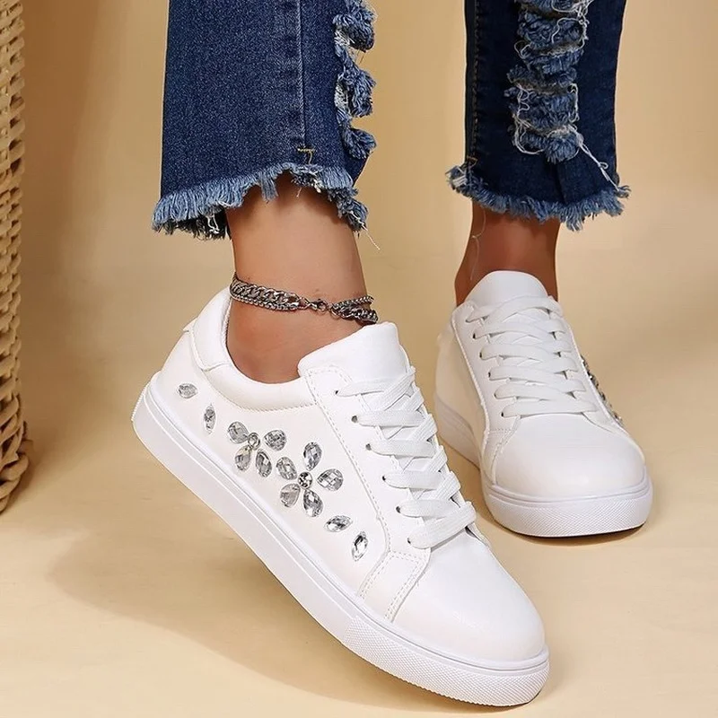 Ladies Casual Shoes New Large Size 35-42 Single Shoes Sneakers Low-top Lace-up Tide Shoelace Drill Zapatillas Mujer
Ladies Casual Shoes New Large Size 35-42 Single Shoes Sneakers Low-top Lace-up Tide Shoelace Drill Zapatillas Mujer