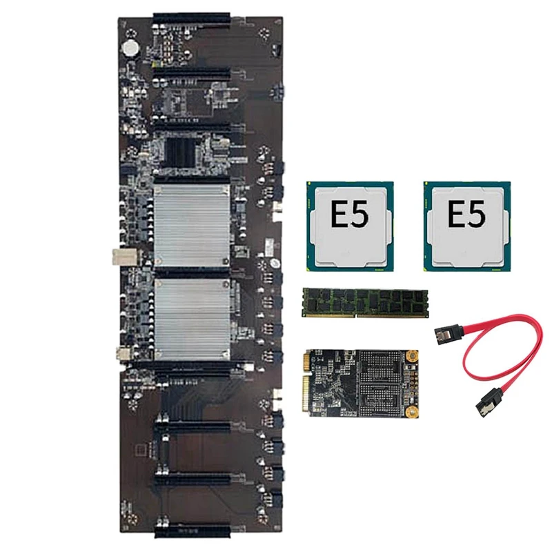 Материнская плата NEW-BTC X79 с двойным процессором, материнская плата DDR3 8 PCI-E X16 с 2620 процессором RECC 8G память MSATA 120G SATA, набор материнских плат с к...
Материнская плата NEW-BTC X79 с двойным процессором, материнская плата DDR3 8 PCI-E X16 с 2620 процессором RECC 8G память MSATA 120G SATA, набор материнских плат с к...