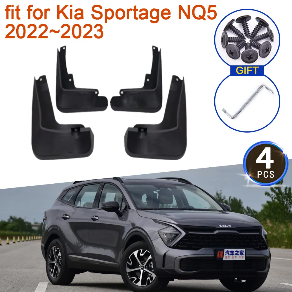 4x Mudguards for Kia Sportage NQ5 2022 V 2023 Accessories Mud Flaps Splash Guards Front Rear Wheels Fender Flare Auto Car Stying 
4x Mudguards for Kia Sportage NQ5 2022 V 2023 Accessories Mud Flaps Splash Guards Front Rear Wheels Fender Flare Auto Car Stying