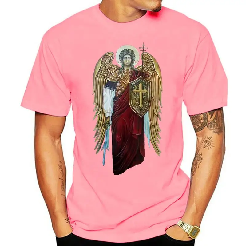 Saint Michael The Archangel Knight Of God Catholic Christian T Shirt Black T Shirt Men Short Sleeve Tees Top Harajuku Streetwear
Saint Michael The Archangel Knight Of God Catholic Christian T Shirt Black T Shirt Men Short Sleeve Tees Top Harajuku Streetwear