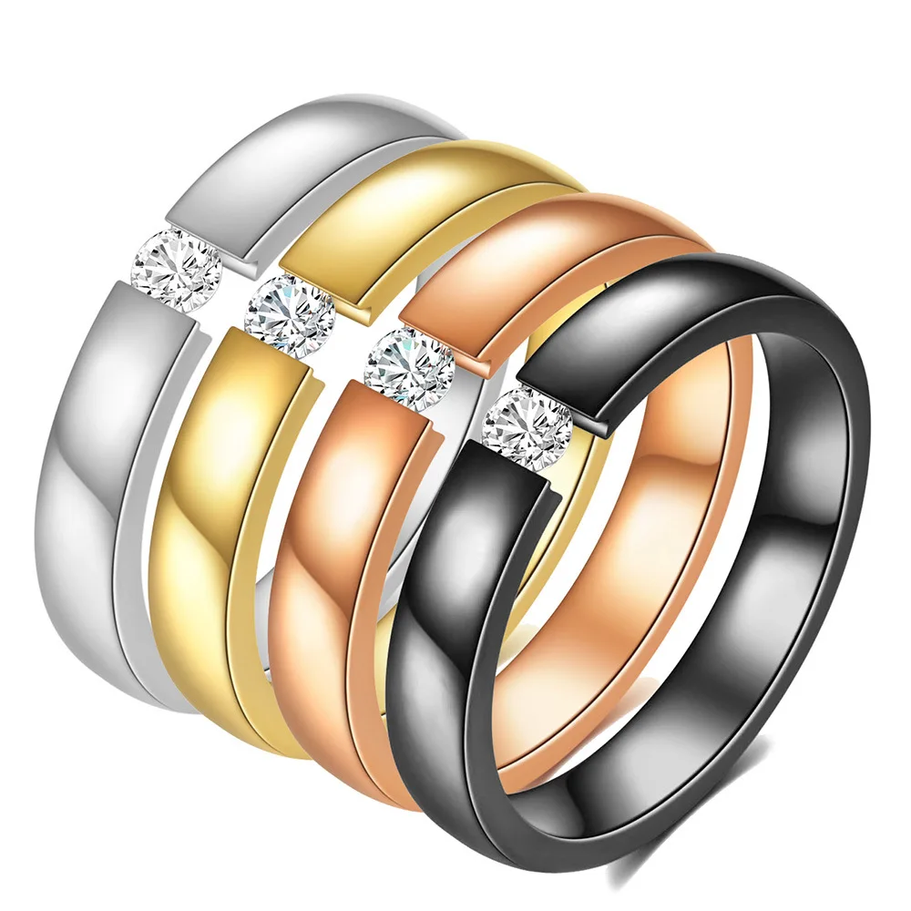 VIMIO Fashion Simple Geometric Glossy Golden Titanium Steel Single Diamond Couple Ring Female Ring #5 6 7 8 9 10
VIMIO Fashion Simple Geometric Glossy Golden Titanium Steel Single Diamond Couple Ring Female Ring #5 6 7 8 9 10