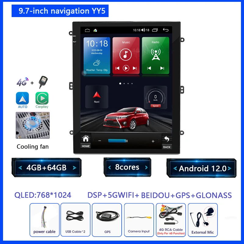 KNOWRO 9,7-дюймовый Android 12 Carplay Auto 8-ядерный DSP для Nissan автомобильный радиоприемник мультимедийный видеоплеер Navigaion 2Din
KNOWRO 9,7-дюймовый Android 12 Carplay Auto 8-ядерный DSP для Nissan автомобильный радиоприемник мультимедийный видеоплеер Navigaion 2Din