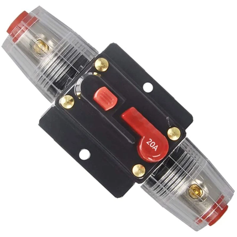 DC 12V 20A Car Protection Audio Inline Circuit Breaker Fuse Holder (12V 20A)
DC 12V 20A Car Protection Audio Inline Circuit Breaker Fuse Holder (12V 20A)