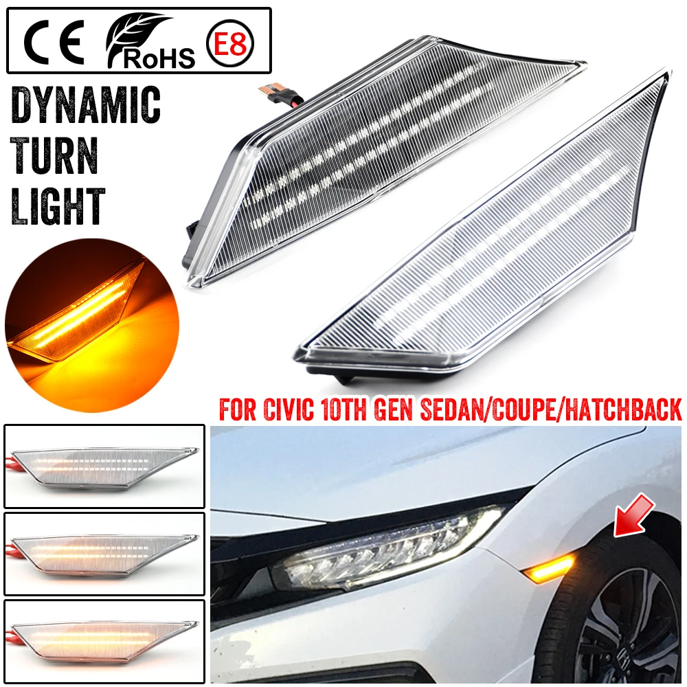 LED Side Marker Light Dynamic Turn Signal Lamp For Honda Civic 10th Gen Sedan/Coupe/Hatchback 2016 2017 2018 2019 2020
LED Side Marker Light Dynamic Turn Signal Lamp For Honda Civic 10th Gen Sedan/Coupe/Hatchback 2016 2017 2018 2019 2020