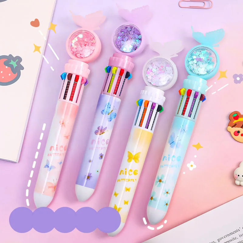 10 Colors Butterfly Ballpoint Pen Press Pen Test Office Color Pen 0.5mm Bullet Point Pen School Study Stationery Supplies Gift
10 Colors Butterfly Ballpoint Pen Press Pen Test Office Color Pen 0.5mm Bullet Point Pen School Study Stationery Supplies Gift