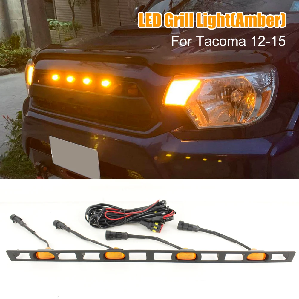LED Grill Lights 4Pcs Amber Yellow Warning Light Grille Driving Light with Fuse Harness for Toyota Tacoma 2012 2013 2014 2015
LED Grill Lights 4Pcs Amber Yellow Warning Light Grille Driving Light with Fuse Harness for Toyota Tacoma 2012 2013 2014 2015