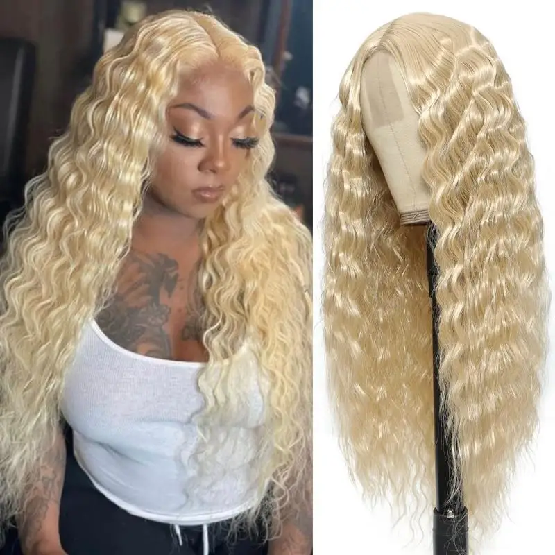Blonde Water Wave Synthetic Lace Front Wig Long Honey Blonde Lace Frontal Wigs Pre-Plucked For Women Natural Hairline Cosplay
Blonde Water Wave Synthetic Lace Front Wig Long Honey Blonde Lace Frontal Wigs Pre-Plucked For Women Natural Hairline Cosplay