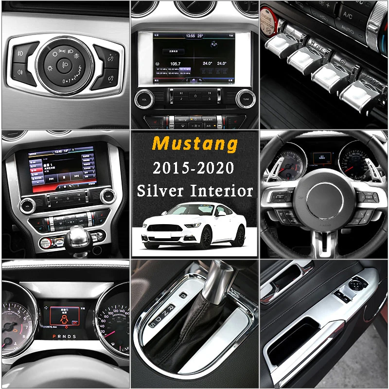 Full Set Silver Interior Decoration Accessories ABS For Ford Mustang 2015-2020,Knob,Air Outlet,Dashboard,Center Console,Speaker
Full Set Silver Interior Decoration Accessories ABS For Ford Mustang 2015-2020,Knob,Air Outlet,Dashboard,Center Console,Speaker