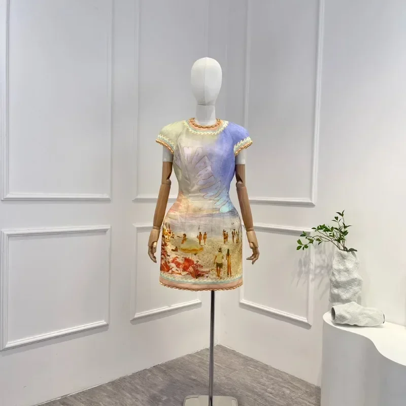 2023 Latest Spring Summer High Quality Beach Style Sea Printing Shell Cap Sleeve Woman Cotton Linen Mini Dress for Holiday
2023 Latest Spring Summer High Quality Beach Style Sea Printing Shell Cap Sleeve Woman Cotton Linen Mini Dress for Holiday