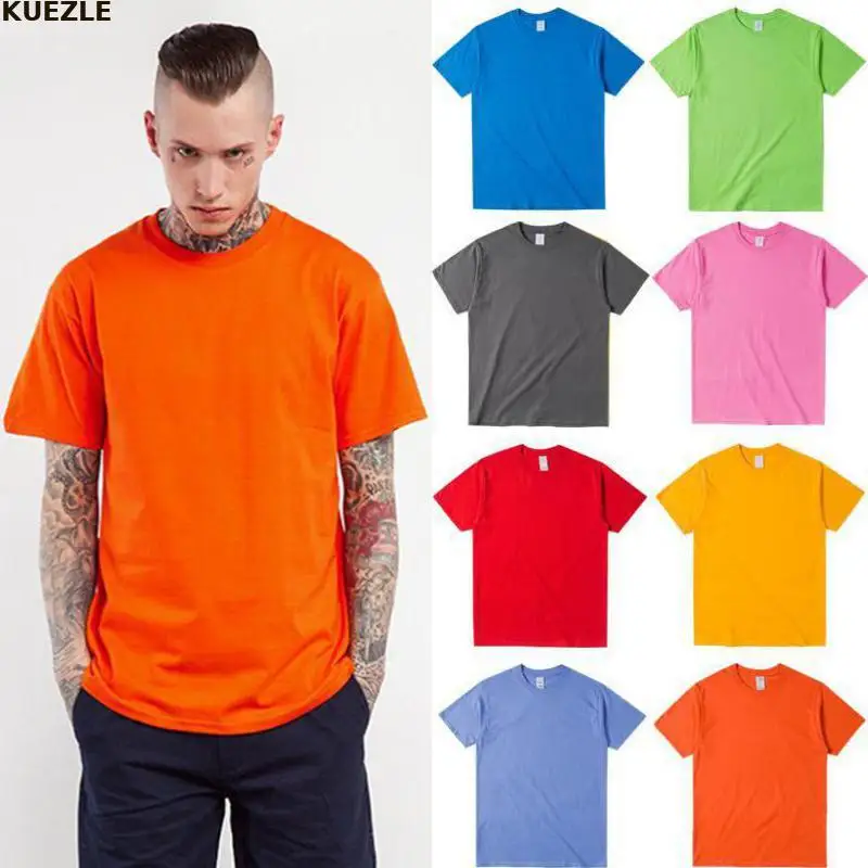Solid color short-sleeved T-shirt men simple purple pink blue orange green bottoming shirt top wild round neck loose T shirts
Solid color short-sleeved T-shirt men simple purple pink blue orange green bottoming shirt top wild round neck loose T shirts