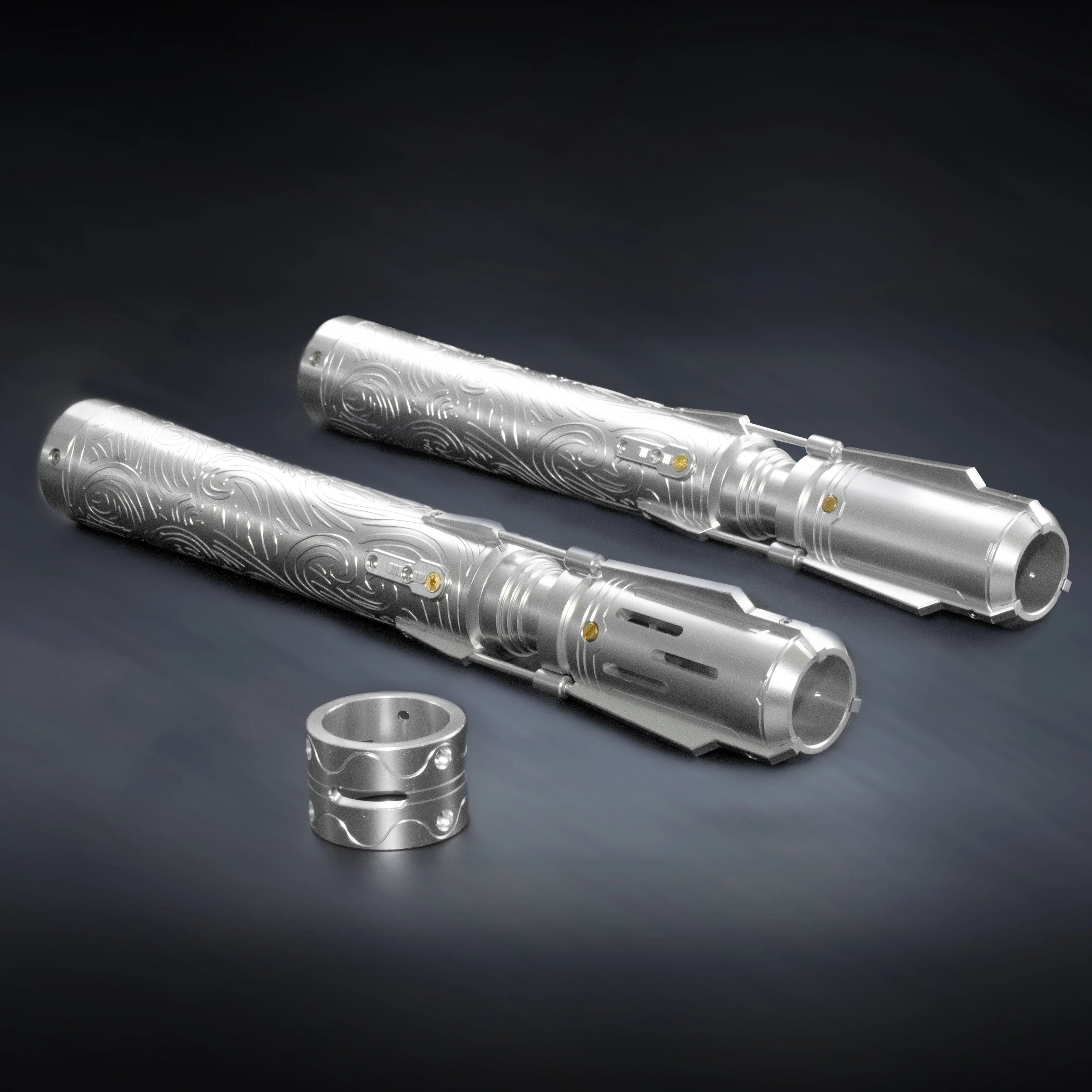 Satele Shan Saber Silver Limited Edition, пустая металлическая ручка без электронного комплекта и пустой светильник Ной световой сабель
Satele Shan Saber Silver Limited Edition, пустая металлическая ручка без электронного комплекта и пустой светильник Ной световой сабель