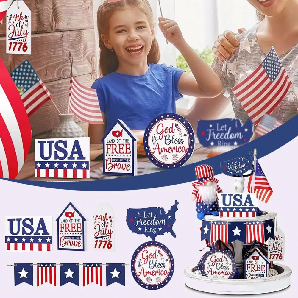 1 Set Ornamental Smooth Surface Festival Table Tray Decor Burr-free US National Day Desktop Wooden Ornament Decorative
1 Set Ornamental Smooth Surface Festival Table Tray Decor Burr-free US National Day Desktop Wooden Ornament Decorative