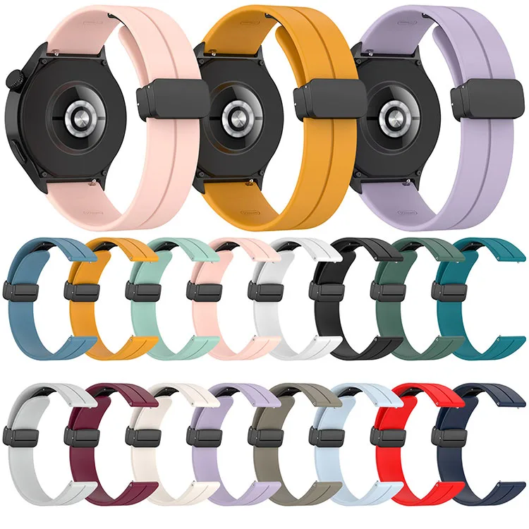 Ремешок силиконовый для наручных часов HUAWEI Watch 4/Watch 4 Pro, Ширина 20/22 мм, черный складной магнитный браслет с пряжкой 
Ремешок силиконовый для наручных часов HUAWEI Watch 4/Watch 4 Pro, Ширина 20/22 мм, черный складной магнитный браслет с пряжкой