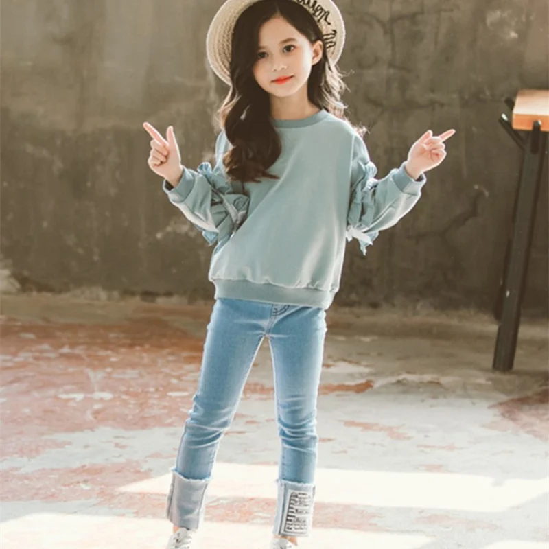 Girls Suit Sweatshirts +Pants Cotton 2Pcs/Sets 2022 Blue Spring Autumn Thicken Outfits Tracksuits Kid Baby Children Clothing Set
Girls Suit Sweatshirts +Pants Cotton 2Pcs/Sets 2022 Blue Spring Autumn Thicken Outfits Tracksuits Kid Baby Children Clothing Set