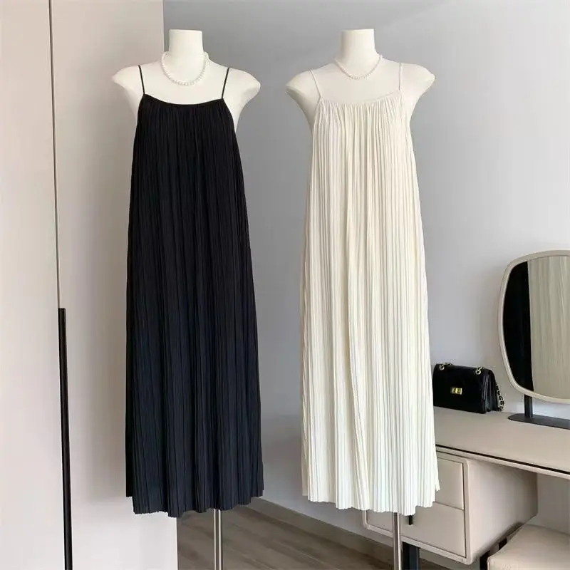 BEENLE Spring Summer 2023 Suspender Dress Temperament Korean Version Simple Drape Thin Pleated Long Skirt Solid Loose Dresses
BEENLE Spring Summer 2023 Suspender Dress Temperament Korean Version Simple Drape Thin Pleated Long Skirt Solid Loose Dresses