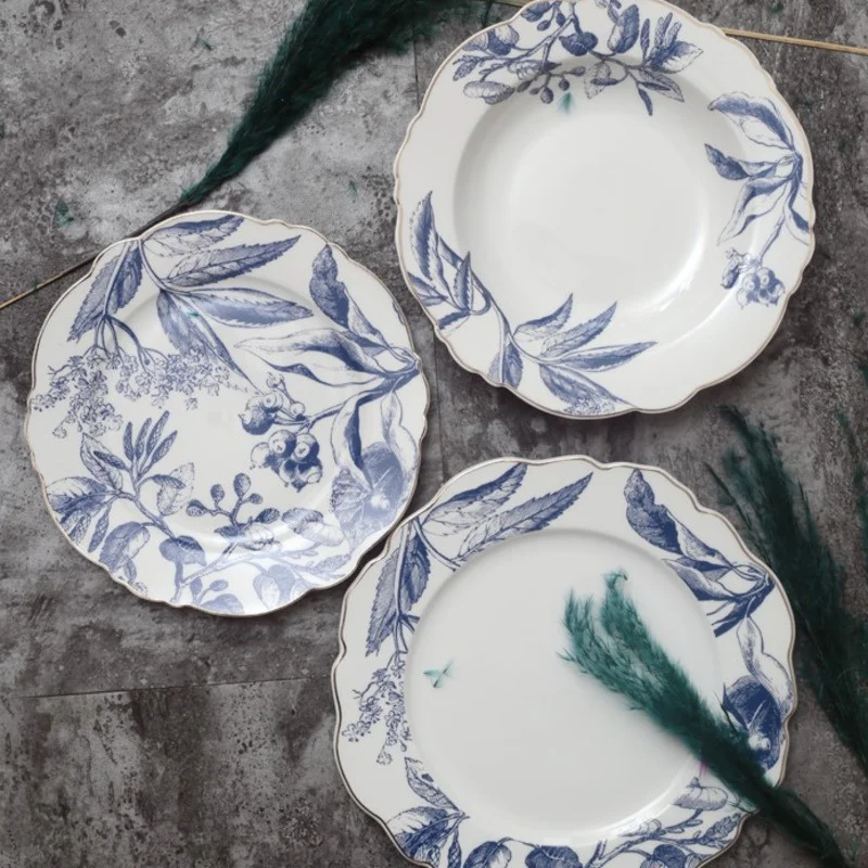 Ceramic Flower Shape Tableware Phnom Penh Bone China Dinner Plates Hand Painted Blue Plant Flower Pattern Cup Mugs Dinnerware
Ceramic Flower Shape Tableware Phnom Penh Bone China Dinner Plates Hand Painted Blue Plant Flower Pattern Cup Mugs Dinnerware