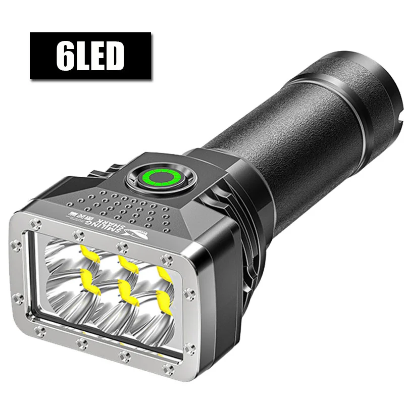 6 LED Flashlight Aluminum Alloy Rechargeable Mini Torch High Brightness Power Display Outdoor Lighting Camping Emergency light
6 LED Flashlight Aluminum Alloy Rechargeable Mini Torch High Brightness Power Display Outdoor Lighting Camping Emergency light