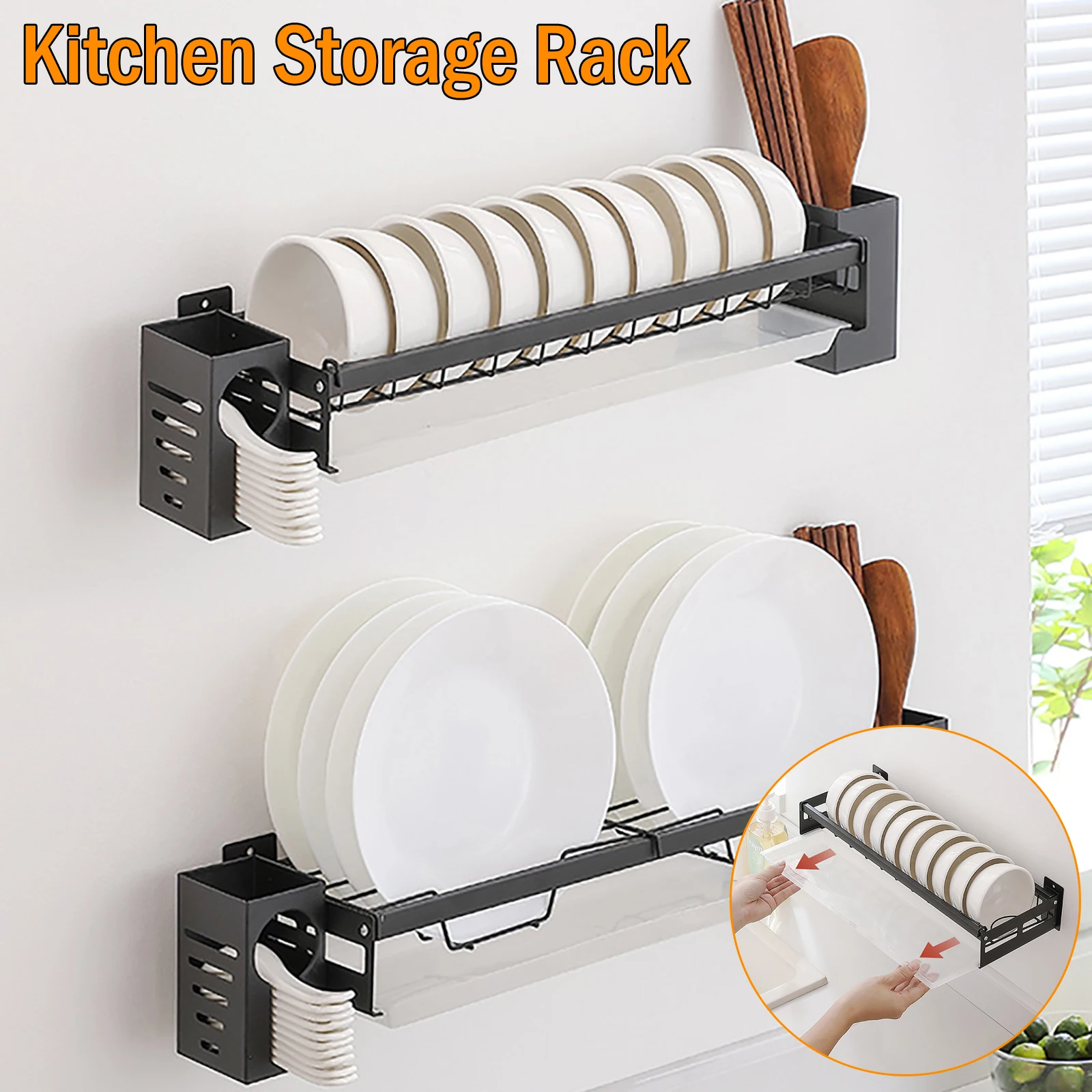 Kitchen Storage Rack Wall-mounted Bowl Dish Storage Rack Chopsticks Spoon Tableware Holder Kitchen Multifunction Drain Shelf
Kitchen Storage Rack Wall-mounted Bowl Dish Storage Rack Chopsticks Spoon Tableware Holder Kitchen Multifunction Drain Shelf