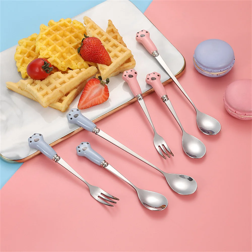 Household Accessories Cartoon Spoon Fork Dinnerware Fruit Fork Long Handle Ice Dessert Spoons Creative Kitchen Tableware Cute
Household Accessories Cartoon Spoon Fork Dinnerware Fruit Fork Long Handle Ice Dessert Spoons Creative Kitchen Tableware Cute