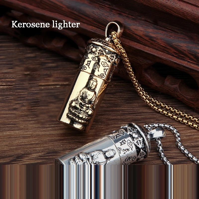 Metal Kerosene Lighter Portable Novelty Open Flame Couple Pendant Lighter Men Gadgets Smoking Accessories Outdoor Ignition Tool
Metal Kerosene Lighter Portable Novelty Open Flame Couple Pendant Lighter Men Gadgets Smoking Accessories Outdoor Ignition Tool