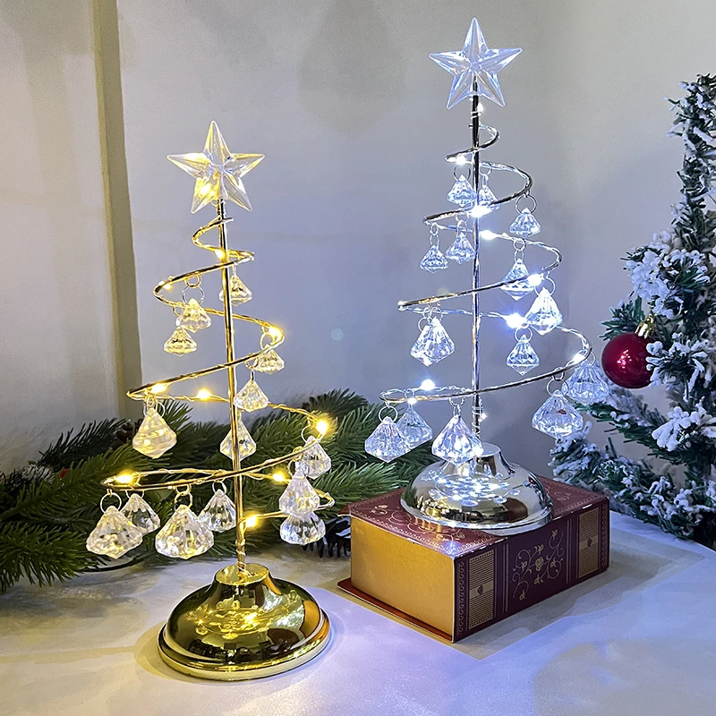 Christmas Tree Crystal Light Ornaments Waterproof Spiral LED Christmas Tree Light Holiday Party Xmas Home Decoration Supplies
Christmas Tree Crystal Light Ornaments Waterproof Spiral LED Christmas Tree Light Holiday Party Xmas Home Decoration Supplies