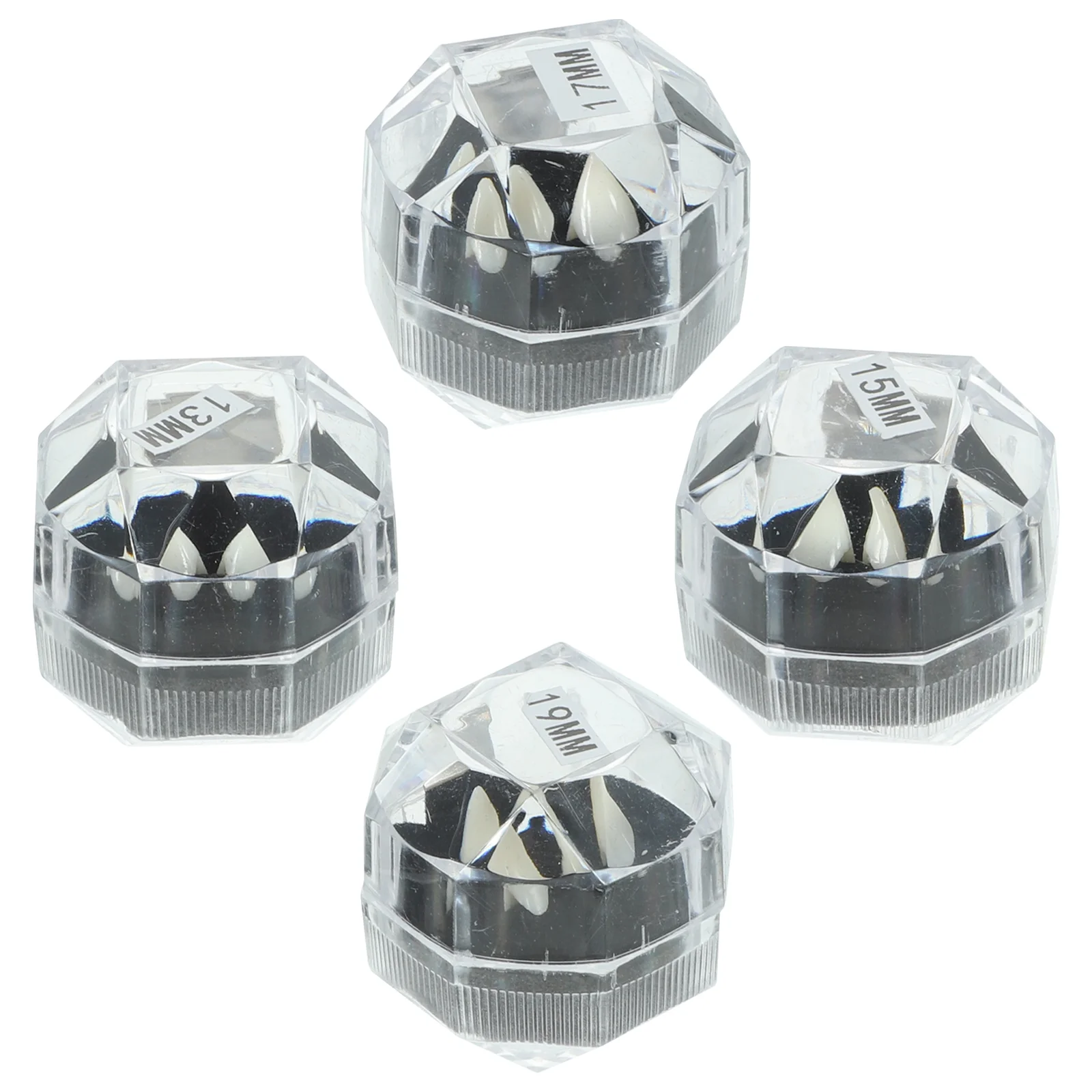 4 пары клыков на заказ, косплей, зубные протезы, реквизит для Хэллоуина, искусственные клыки (4 пары в упаковке, 13 мм + 15 мм + 17 мм + 19 мм)
4 пары клыков на заказ, косплей, зубные протезы, реквизит для Хэллоуина, искусственные клыки (4 пары в упаковке, 13 мм + 15 мм + 17 мм + 19 мм)