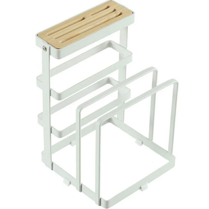 Japanese Wrought Iron Cutting Board Knife Rack Drain Rack Multifunctional Pot Lid Storage Shelf Holder Kitchen Organizer
Japanese Wrought Iron Cutting Board Knife Rack Drain Rack Multifunctional Pot Lid Storage Shelf Holder Kitchen Organizer