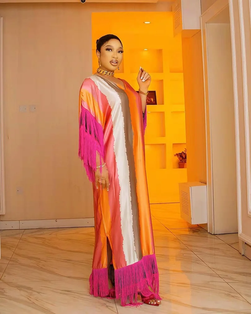 Women Summer Dress VONDA 2022 Vintage 3/4 Sleeve Tassels Color Patchwork Evening Party Dress Holiday Vestidos Oversized Robe
Women Summer Dress VONDA 2022 Vintage 3/4 Sleeve Tassels Color Patchwork Evening Party Dress Holiday Vestidos Oversized Robe
