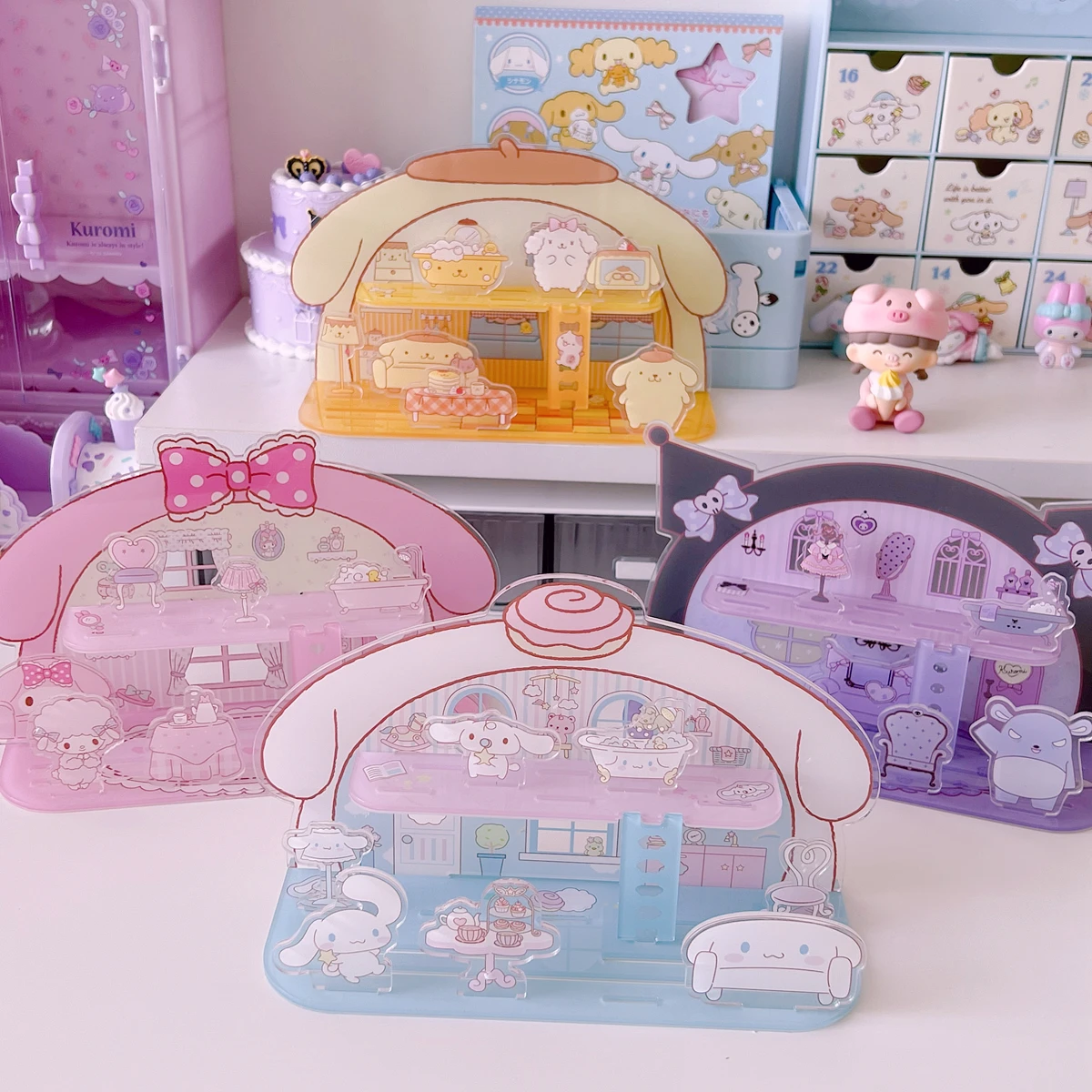 Sanrio серия мультфильмов Kuromi Cinnamoroll Акриловая вывеска украшение настольное украшение для девочки сердце праздничный подарок
Sanrio серия мультфильмов Kuromi Cinnamoroll Акриловая вывеска украшение настольное украшение для девочки сердце праздничный подарок