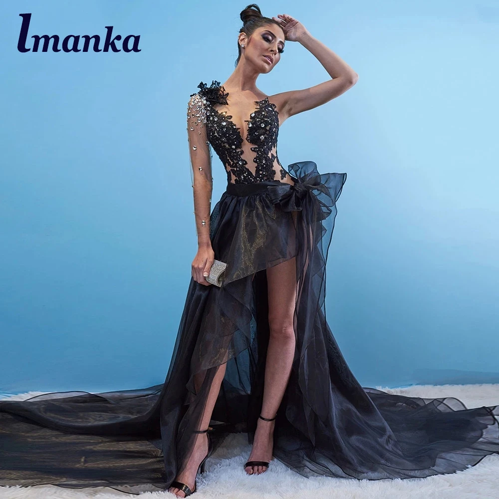 IMANKA Exquisite Illusion Tulle V-Neck Evening Gowns For Women Bow Bling Crystals Backless Half Sleeve Abendkleider Custom Made
IMANKA Exquisite Illusion Tulle V-Neck Evening Gowns For Women Bow Bling Crystals Backless Half Sleeve Abendkleider Custom Made