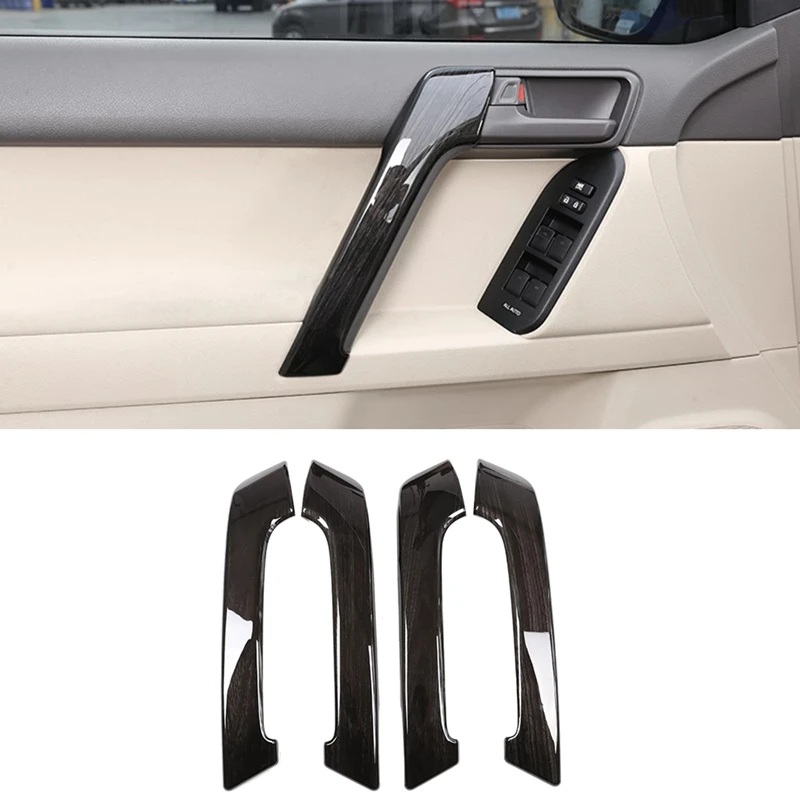 

4 шт., накладки на внутреннюю дверную ручку автомобиля для Toyota Land Cruiser Prado FJ150 150 2010-2018, аксессуары из черного дерева