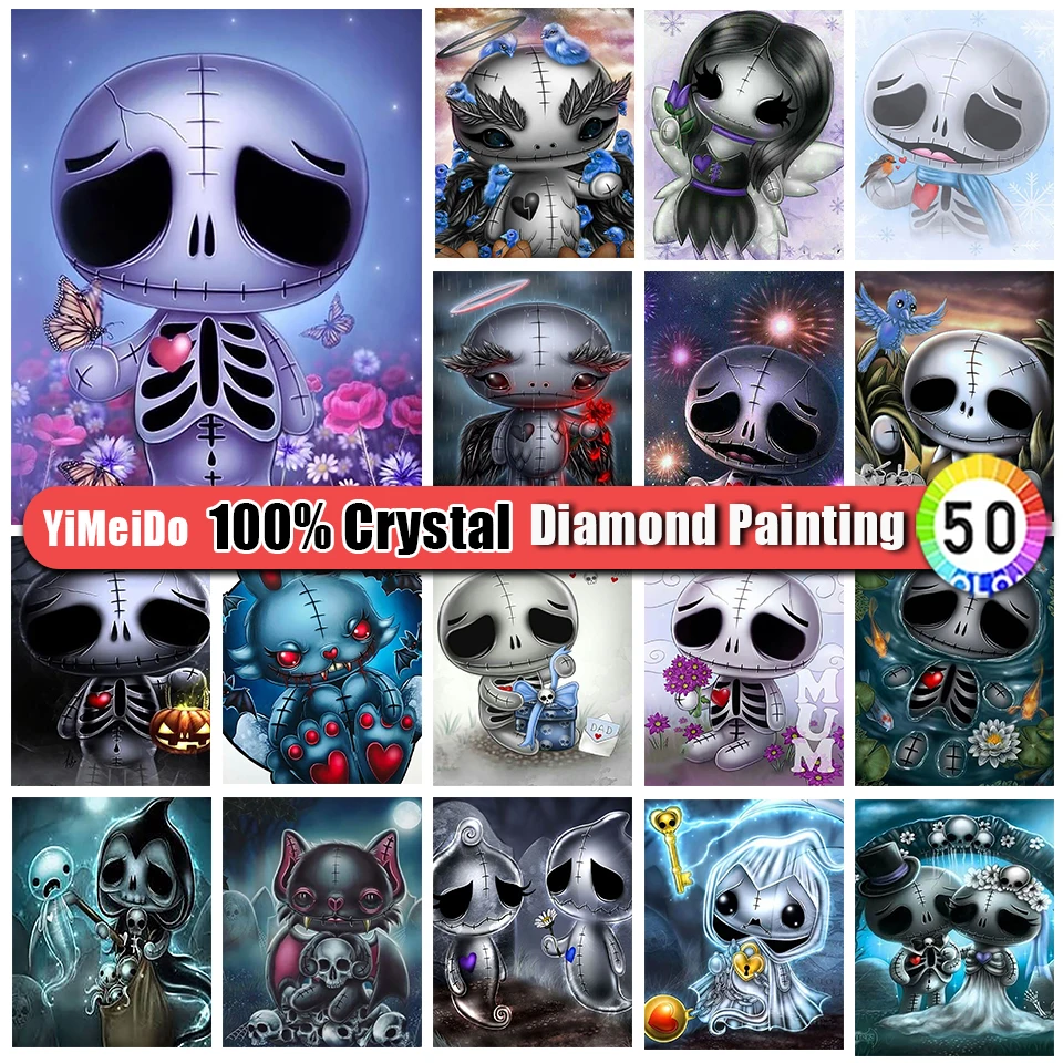 YiMeiDo 100% Crystal Diamond Painting Skull DIY Art Picture Mosaic Full Drill Diamond Embroidery Cartoon Rhinestone Home Decor
YiMeiDo 100% Crystal Diamond Painting Skull DIY Art Picture Mosaic Full Drill Diamond Embroidery Cartoon Rhinestone Home Decor