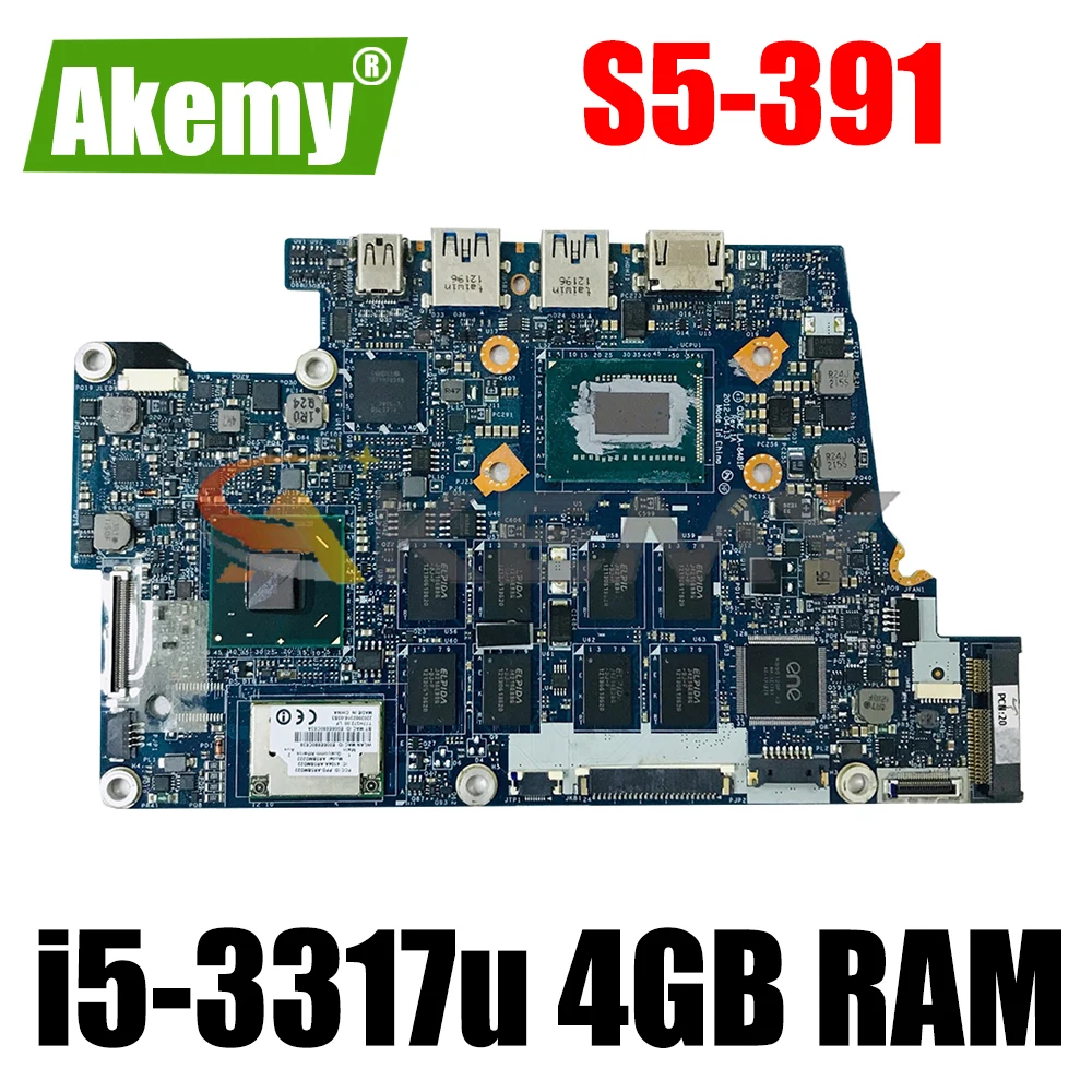 AKEMY Main board for acer aspire S5-391 laptop motherboard NB.RYX11.004 NBRYX11004 LA-8481P i5-3317u hm77 4GB RAM Memory
AKEMY Main board for acer aspire S5-391 laptop motherboard NB.RYX11.004 NBRYX11004 LA-8481P i5-3317u hm77 4GB RAM Memory