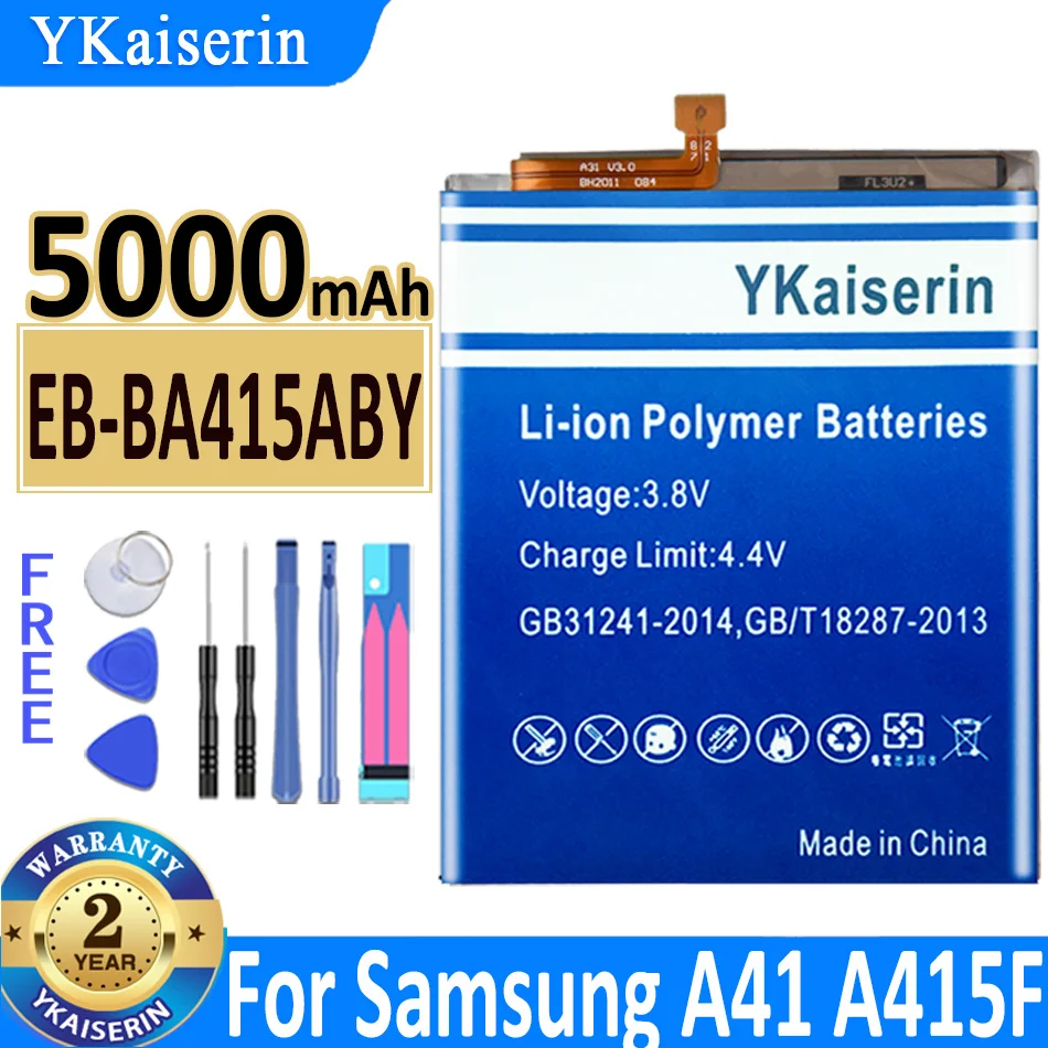 

5000mAh YKaiserin Battery Replacement for Samsung Battery for Galaxy A41 A415F EB-BA415ABY Genuine Phone Bateria + Track Code