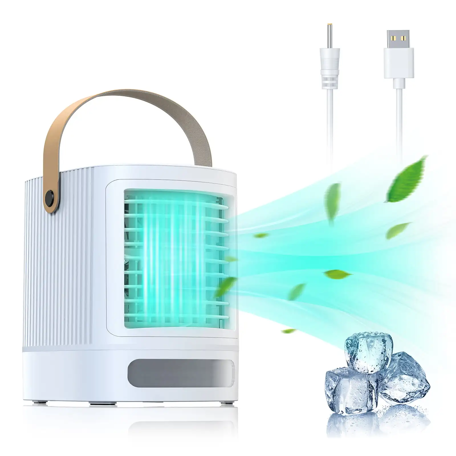 USB Fan Portable Air Conditioner, Personal Evaporative Air Cooler Fan Humidifier/Night Light, Gray
USB Fan Portable Air Conditioner, Personal Evaporative Air Cooler Fan Humidifier/Night Light, Gray