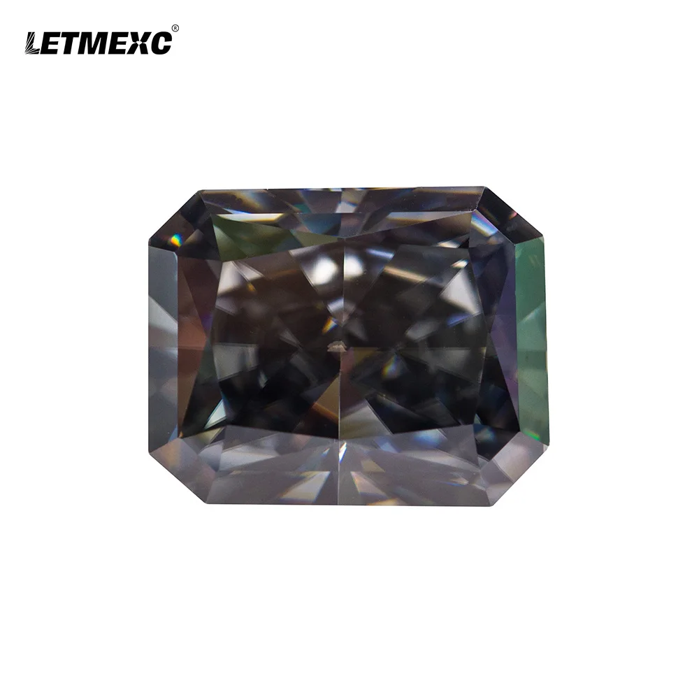 Letmexc Top Gray Moissanite Loose Stone Radiant Cut Lab Diamond Gemstone VVS1 Clarity for Custom Jewelry + GRA Report
Letmexc Top Gray Moissanite Loose Stone Radiant Cut Lab Diamond Gemstone VVS1 Clarity for Custom Jewelry + GRA Report