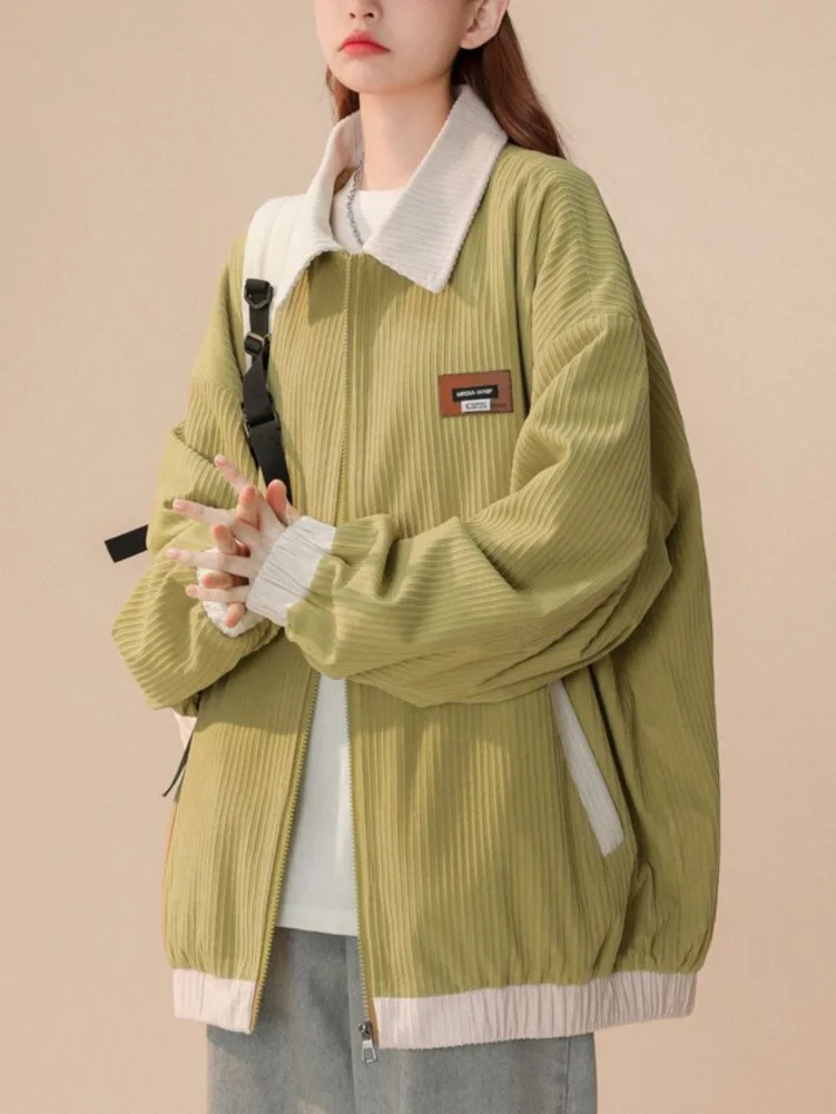 

Вельветовая Женская бейсбольная куртка-бомбер для мужчин и женщин, уличная одежда в стиле унисекс, Повседневная шикарная куртка-карго в стиле хип-хоп, весна-осень